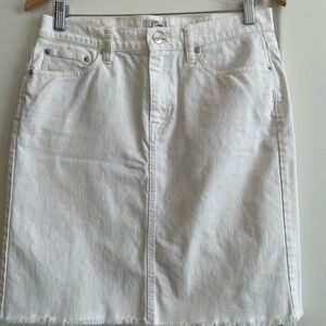 J. Crew White Denim Pencil Skirt